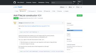
                            7. Add FileList constructor · Issue #24 · w3c/FileAPI · GitHub