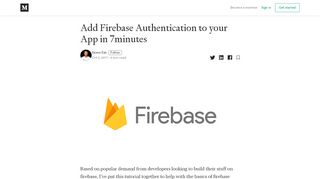 
                            3. Add Firebase Authentication to your App in 7minutes - Medium