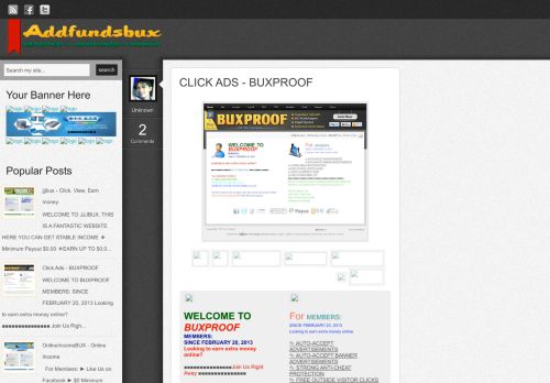 
                            9. Add Funds bux: Click Ads - BUXPROOF