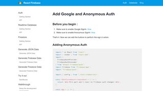 
                            10. Add Google and Anonymous Auth · React Firebase