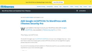 
                            1. Add Google reCAPTCHA To WordPress with iThemes Security Pro