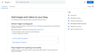 
                            13. Add images and videos to your blog - Blogger Help - Google Support