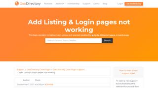 
                            6. Add Listing & Login pages not working - GeoDirectory Support