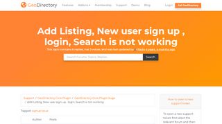 
                            13. Add Listing, New user sign up , login, Search is not ... - GeoDirectory