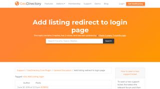
                            5. Add listing redirect to login page - GeoDirectory Support