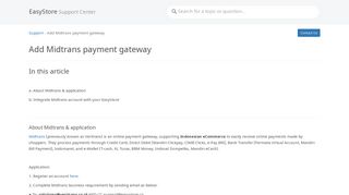 
                            7. Add Midtrans payment gateway | EasyStore