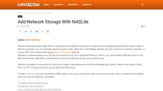 
                            7. Add network storage with NASLite | Linux.com | The source for Linux ...