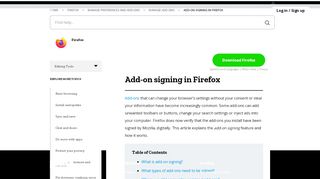 
                            7. Add-on signing in Firefox | Firefox Help - Mozilla Support