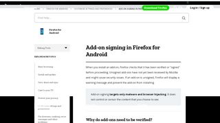 
                            10. Add-on signing in Firefox for Android | Firefox for Android Help