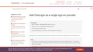 
                            9. Add OneLogin as a single sign-on provider - PureCloud Resource ...