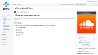 
                            2. Add-on:SoundCloud - Official Kodi Wiki