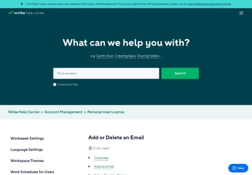 
                            10. Add or Delete an Email – Wrike Help portal