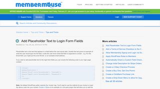 
                            4. Add Placeholder Text to Login Form Fields : MemberMouse Support