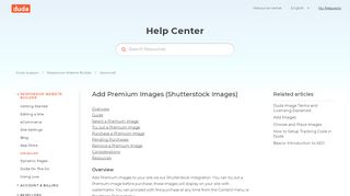 
                            10. Add Premium Images (Shutterstock Images) – Duda Support