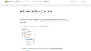 
                            10. Add reminders to a task - Outlook - Office Support - Office 365