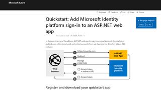 
                            5. Add sign-in with Microsoft to an ASP.NET web app | Microsoft Docs