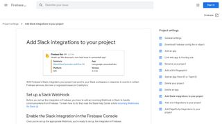 
                            12. Add Slack integrations to your project - Firebase Help - Google Support