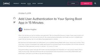 
                            9. Add User Authentication to Your Spring Boot App in 15 Minutes | Okta ...