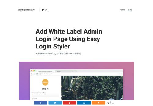 
                            13. Add White Label Admin Login Page Using Easy Login Styler