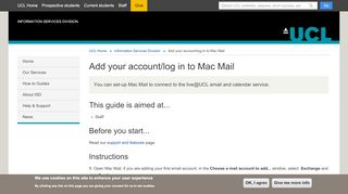 
                            6. Add your account/log in to Mac Mail | Information Services Division ...