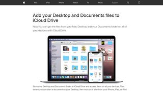 
                            8. Add your Desktop and Documents files to iCloud Drive - Apple Support