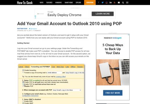 
                            7. Add Your Gmail Account to Outlook 2010 using POP - How-To Geek