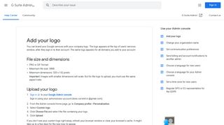 
                            7. Add your logo - G Suite Admin Help - Google Support
