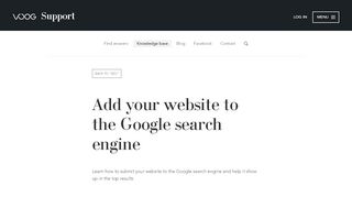 
                            12. Add your website to the Google search engine — Voog