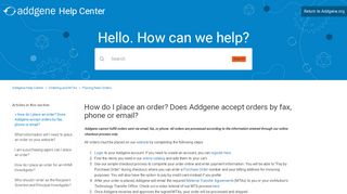 
                            4. Addgene: How to Order