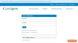 
                            1. Addgene: Log In