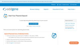 
                            3. Addgene: Start Plasmid Deposit