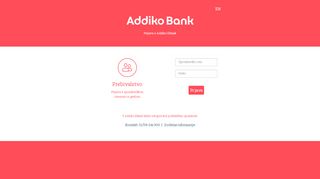 
                            6. Addiko Ebank - Prijava - Addiko Bank d.d.