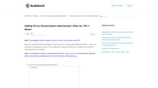 
                            12. Adding 2FA to Virtual System Administrator (VSA) ver. R9.1 - Newer ...