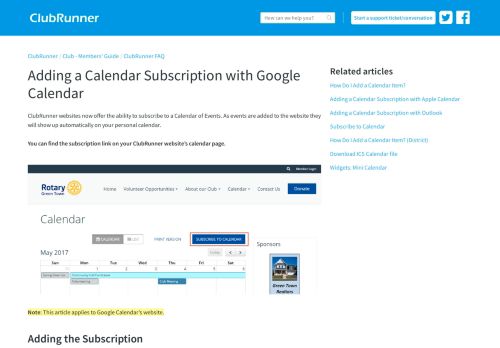 
                            10. Adding a Calendar Subscription with Google Calendar ...