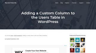 
                            2. Adding a Custom Column to the Users Table in WordPress | Tips and ...