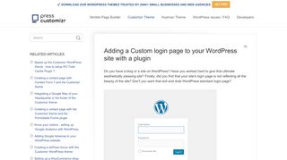 
                            4. Adding a Custom login page to your WordPress site with a plugin ...