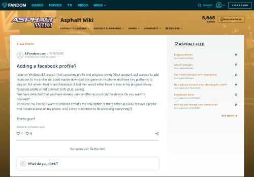 
                            6. Adding a facebook profile? | Asphalt Wiki | FANDOM ...