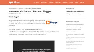 
                            5. Adding a Form to Blogger - JotForm