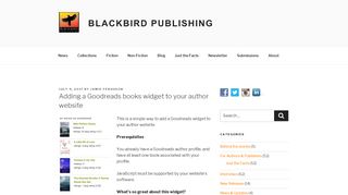 
                            8. Adding a Goodreads books widget to your author website – Blackbird ...