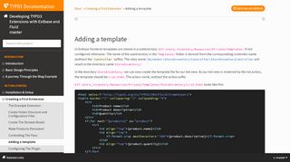 
                            4. Adding a template — Developing TYPO3 Extensions with Extbase and ...