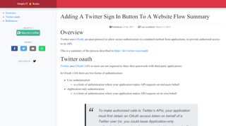 
                            6. Adding A Twitter Sign In Button To A Website Flow ... - Simple IT ? Rocks