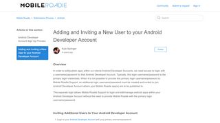 
                            5. Adding and Inviting a New User to your Android Developer Account ...