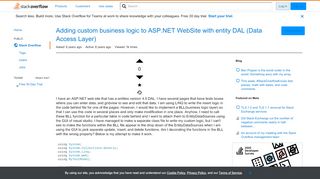 
                            6. Adding custom business logic to ASP.NET WebSite with entity DAL ...