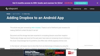 
                            12. Adding Dropbox to an Android App — SitePoint