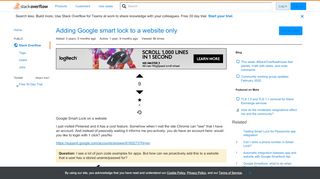 
                            12. Adding Google smart lock to a website only - Stack Overflow