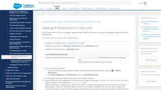 
                            6. Adding IP Restrictions in Site.com - Salesforce Help