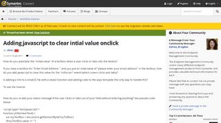 
                            13. Adding javascript to clear intial value onclick | Symantec Connect ...