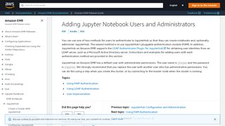
                            7. Adding Jupyter Notebook Users and Administrators - Amazon EMR