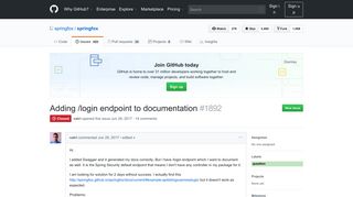 
                            2. Adding /login endpoint to documentation · Issue #1892 · springfox ...