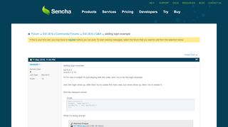 
                            4. adding login example - Sencha.com